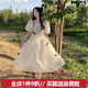 哈熙牛 女大童連衣裙夏裝學(xué)生15歲很仙長裙子中大童過膝甜美網(wǎng)紗公主裙 圖片色 L(建議體重105-120斤)