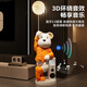 冰石美輕奢暴力熊擺件客廳電視柜沙發(fā)大型落地裝飾品存錢罐喬遷新居禮物 暴力熊達達【橙色電子表音響款】