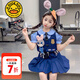 G.DUCKKIDS小黃鴨女童套裝夏季朱迪兔子警官衣服兒童jk百褶裙子cos服三件套 三件套 110 建議4~5歲【100-110cm】cm