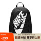 耐克（NIKE）男女雙肩包背包 大容量旅行包電腦書包休閑包DV1296-010 黑白