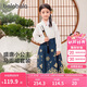 巴拉巴拉女童套裝兒童長(zhǎng)袖衣服秋季2024時(shí)尚國(guó)風(fēng)馬面裙兩件套208324104002