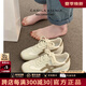 CAMILA KSENIA阿甘鞋女士2025新款夏季百搭輕便薄款透氣小白鞋休閑運動鞋子品牌 卡其色 36