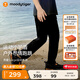 moodytiger男童褲子拒水耐磨夏季兒童長(zhǎng)褲多口袋純色簡(jiǎn)約百搭休閑戶外運(yùn)動(dòng)褲 炭黑色 140 cm
