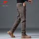 皮爾卡丹（pierre cardin）休閑褲男秋冬季寬松直筒商務(wù)褲子男士韓版潮流男裝 咖啡  32 