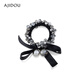 AJIDOU阿吉豆【線(xiàn)下商城同款】時(shí)尚仿水晶蝴蝶結發(fā)圈新年禮物送女友閨蜜