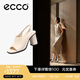 愛步（ECCO）魚嘴高跟涼鞋女  夏季休閑百搭圓頭粗跟涼鞋 雕塑233313 石灰色23331301378 36