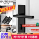 固特 GUTE靜音門鎖室內(nèi)臥室分體鎖磁吸鎖黑色實木門把手通用房門鎖具 B款靜音鎖+2片子母合頁+門吸 左右方向通用