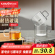 金灶（KAMJOVE）手工吹制純玻璃茶杯水杯品茗杯新款帶把玻璃杯耐高溫小茶杯花茶杯 K-102T 80ml 4只