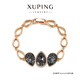 XUPING旭平首飾S1合金時(shí)尚經(jīng)典水滴輕奢手鏈飾品送女士生日禮物 4號色-黑灰色（無(wú)延長(cháng)扣）
