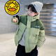 G.DUCKKIDS品牌童裝男童羽絨服新款兒童冬裝保暖羽絨外套男孩冬季拼色羽絨衣 綠色 120 cm