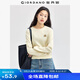 佐丹奴Giordano女裝純棉食物刺繡針織圓領(lǐng)長袖T恤13324552 05卡其(三明治) M
