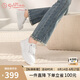金利來（goldlion）女鞋厚底增高小白鞋松緊免系帶通勤休閑板鞋G668410195白色36