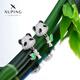 XUPING旭平首飾合金小熊貓竹子耳墜耳釘國(guó)風(fēng)女送禮飾品 熊貓耳釘