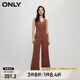 ONLY春夏時(shí)尚通勤百搭高腰連體褲套裝休閑褲女|124144002 E13 布朗尼棕色 160/64A/S