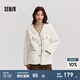 森馬（Semir）外套女中長款仿兔毛V領(lǐng)落肩時(shí)尚2024冬氣質(zhì)寬松夾克復(fù)古 白色調(diào)00311 175/96A/XXL