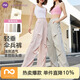 NEVER ME運(yùn)動(dòng)褲女寬松休閑工裝褲抽繩女款健身顯瘦輕薄直筒闊腿褲 淺灰色