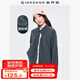 佐丹奴外套女秋冬新款搖粒絨戶(hù)外保暖休閑立領(lǐng)拉鏈衛(wèi)衣女05372863 60深夜藍(lán) L