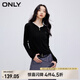 ONLY夏季辣妹休閑修身連帽開(kāi)衫毛衣針織衫女|12413B013 H1Z 黑色 S 160/80A