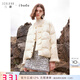 IBUDU2024冬季新款新中式提花盤(pán)扣棉服寬松棉衣外套保暖女 米白色 160/84A/M