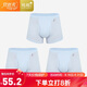宜而爽【商超經(jīng)典同款】3條裝100%純棉男士?jī)?nèi)褲羅紋四角平角短褲