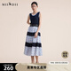 謎底背心連衣裙2022夏新款度假海邊風(fēng)仙女長(cháng)裙大擺裙子222ML0650 淺紫花 S