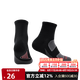 黑冰男女同款戶外運(yùn)動(dòng)徒步coolmax襪子 吸濕排汗中幫襪 Z2213/Z2214 中幫襪-黑色 M
