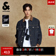 杰克·瓊斯（JACK&JONES）25年秋季男裝復古寬松撞色翻領潮流原色牛仔夾克外套男品牌外套 A13 深牛仔藍 L 180