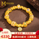 鳴鉆國際滿園春色黃金手鏈足金琺瑯花絲轉(zhuǎn)運珠碎金盤纏手串生日禮物送女友 【滿園春色盤纏手鏈】一物一證