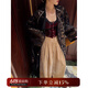 三吉黑花【星輝】闊腿褲子女秋冬2024新款今年流行爆款休閑長(cháng)褲潮 米杏  M