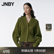 江南布衣（JNBY）【綿羊毛100%】提花針織衫短款鏤空毛衣肌理感開衫 351/青芥 M