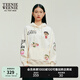 Teenie Weenie小熊女裝時(shí)尚簡(jiǎn)約風(fēng)春季十字繡連帽衛(wèi)衣寬松柔軟上衣 象牙白 S