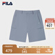 FILA 斐樂(lè)官方男士梭織五分褲2025夏季新款時(shí)尚休閑簡(jiǎn)約基礎(chǔ)短褲 暗石藍(lán)-BU XL 180/88A/XL