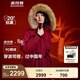波司登（BOSIDENG）【反季】極寒羽絨服鵝絨楊紫同款女款短款連帽大毛領(lǐng)新國標(biāo)外套 【新年紅】紅運當(dāng)頭9BW5 XS 155/80A 體重約110以內(nèi)