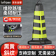 趣行 反光路錐橡膠方錐桶 黑黃斜紋專(zhuān)用車(chē)位禁停路障警示柱通用雪糕筒