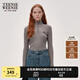 Teenie Weenie小熊女裝毛衣女秋冬澳洲美麗諾亨利領(lǐng)打底針織毛衣 灰色 S 160