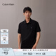 Calvin KleinJeans25早秋新款男士純棉珠地網(wǎng)眼ck商務純色短袖T恤POLO4RB012G UB1-太空黑 L