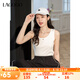 lagogo【呼吸感背心】百搭修身吊帶女拉谷谷2025春新款遮副乳上衣 本白色 L