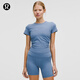 lululemon丨All It Takes 女士運(yùn)動(dòng) T 恤 *羅紋 Nulu? 瑜伽上衣 LW3GNAS 水洗牛仔藍(lán) M /8