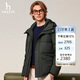 哈吉斯（HAZZYS）男裝露營連帽羽絨服ASFZU0BDX13 深藍色DG 170/92A46