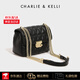 CHARLIE & KELLI品牌 CK輕奢包包女包2025新款小方包單肩斜挎包520情人節(jié)生日禮物 黑色【京倉速達(dá) 禮袋包裝】