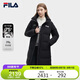 FILA 斐樂(lè )官方女士長(cháng)款羽絨服2025春休閑基礎簡(jiǎn)約連帽上衣