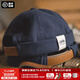 馬登工裝 雅痞瓜皮帽地主帽復(fù)古無(wú)沿?zé)o檐水手帽冷帽子男秋季 藍(lán)色(帽圍56~62cm可調(diào)節(jié))磨毛版