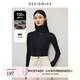 迪賽尼斯（DESIGNICE）冬季新款修身正肩內(nèi)搭羊毛衫軟糯通勤高領(lǐng)長(zhǎng)袖毛衣女 黑色 S