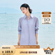 茵曼（INMAN）章若楠同款歐若風(fēng)天絲薄開(kāi)衫女裝襯衫2025夏季新品長(zhǎng)袖襯衣 經(jīng)典款-丁香紫 S