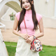 小熊依戀女包韓版可愛(ài)單肩包斜挎小熊圖案女士包包撞色迷你小包手提包