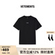 VETEMENTS270g重磅精梳棉純棉100%男士高檔輕奢短袖t恤女潮牌半袖 65352007 黑色 XL