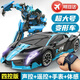 活石（LIVING STONES）兒童玩具遙控汽車變形機器人感應(yīng)遙控玩具男孩3-6歲生日禮物 36cm超大（雙控+語音+手表）藍