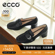 愛步（ECCO）25年夏季新款通勤簡約風方頭粗跟高跟鞋 型塑290953 黑色37