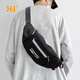 361°單肩包男女大容量休閑斜挎包騎行胸包原宿風(fēng)學(xué)生包運動(dòng)百搭腰包 黑色