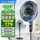 美的（Midea）家用電扇落地扇遙控定時(shí)電風(fēng)扇客廳宿舍臥室家用風(fēng)扇落地立式輕音節(jié)能大風(fēng)量落地扇 七葉黑 旋鈕版